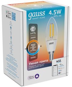 Купить Умная лампа Gauss Smart Home C35 E14 4.5Вт 495lm Wi-Fi [1250112], картинка № 6 в Иркутске в компании Зеон