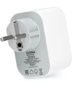 Купить Умная розетка Digma DiPlug 500 EU Wi-Fi белый [DPL500], картинка № 4 в Иркутске в компании Зеон