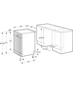 Купить Посудомоечная машина Gorenje GS541D10W белый, узкая, инвертер, картинка № 2 в Иркутске в компании Зеон