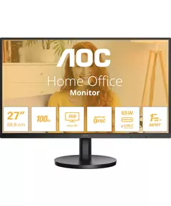 Купить ЖК-монитор AOC Basic-Line 27B3CA2 27" IPS LED 1ms 16:9 HDMI M/M матовая 250cd 178гр/178гр 1920x1080 100Hz DP FHD USB 3.36кг черный в Иркутске в компании Зеон