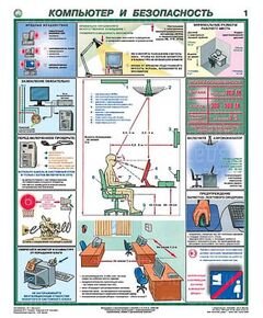 Купить Плакаты "Компьютер и безопасность" (2 листа, размер 450х600 лам.) в Иркутске в компании Зеон