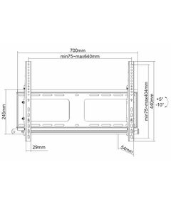 Купить Настенный наклонный кронштейн Exell EXi-H1264-AT для ТВ 37"-80", VESA 600x400 мм, до 107 кг, 54 мм от стены, наклон -10°/+5°, черный, картинка № 6 в Иркутске в компании Зеон