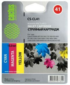 Для Canon (совместимые): Картридж Cactus CS-CL41 для Canon PIXMA MP150/160/170/180/450/460, iP1180/1200/1300/1600/ 1700/1800/1880/2200/2500 фотографии