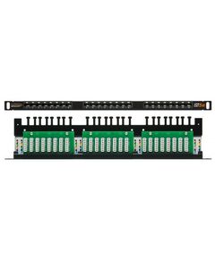 Купить Патч-панель Nikomax NMC-RP24UD2-HU-BK 19", 0,5U, 24 порта, Кат.5e, RJ45/8P8C, 110/KRONE, T568A/B, неэкранированная, с органайзером, черная в Иркутске в компании Зеон