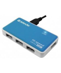 USB концентраторы (USB hub): Разветвитель Defender QUADRO POWER USB2.0 4 порта, + блок питания DC 5В...2А, + кабель USB 2.0 A(M) - MiniB (M) - 1м [83503] фотографии