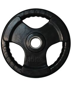 Диски d 50:  Диск обрезиненный 3 HANDLE черный D51 мм PROFI-FIT 15 кг фотографии