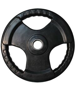 Диски d 50:  Диск обрезиненный 3 HANDLE черный D51 мм PROFI-FIT 25 кг фотографии