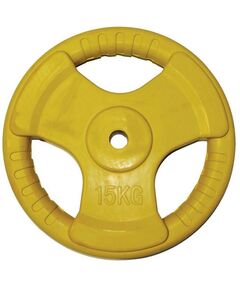 Диски d 25:  Диск обрезиненный 3 HANDLE цветной D26 мм PROFI-FIT 15 кг фотографии