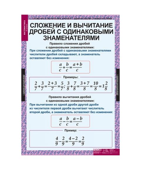 Формула умножения и деления дробей. Формула умножения и деления дробей