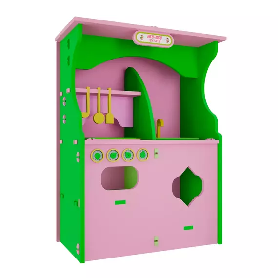 Игровая интерактивная мебель "Кухня" сборная из мягкого полимера фотографии