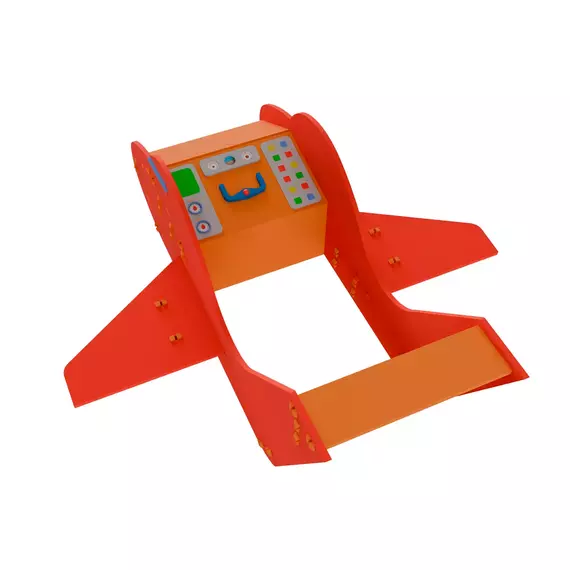 Игровая интерактивная мебель "Самолет" сборная из мягкого полимера фотографии