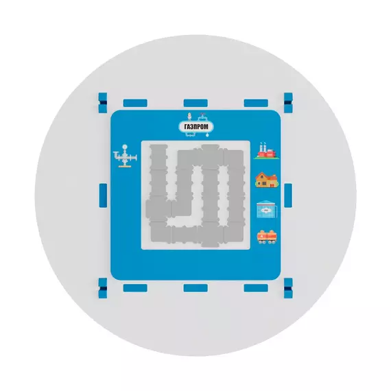 Игровой мягкий сборный стол "Газпром" с интерактивными элементами фотографии