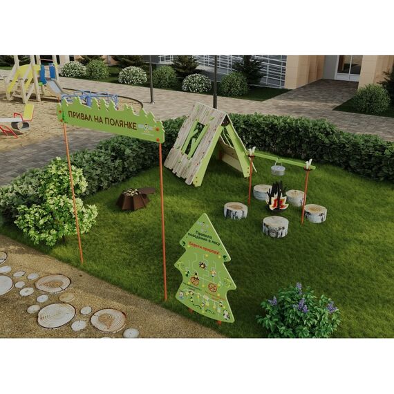 Площадка "Привал на полянке". Комплект 6 фотографии