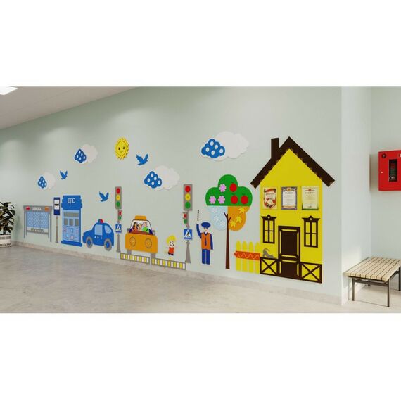 Настенные панели:  Игровая настенная панель по ПДД "Макси" фотографии