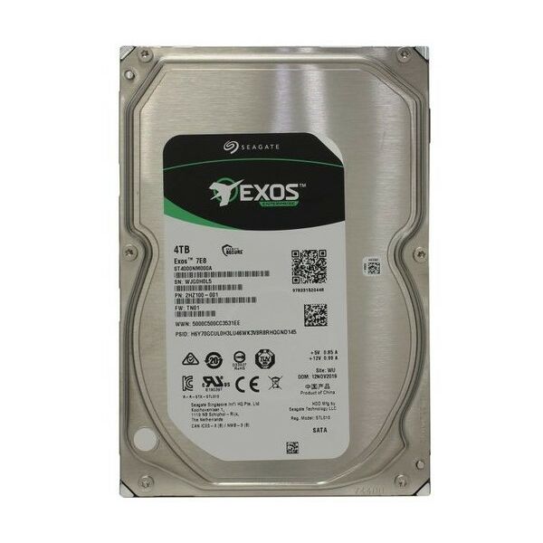 Купить Жёсткий диск Seagate 4 Tb Exos 7E8 SATA 6Gb/s 3.5" 7200rpm 256Mb [ST4000NM000A] в Иркутске в компании Зеон