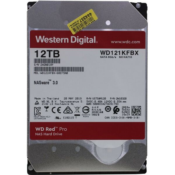 Жесткие диски: Жесткий диск Western Digital 2 Tb Red Pro SATA 6Gb/s 3.5" 7200rpm 256Mb [WD121KFBX] фотографии