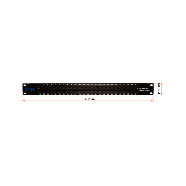 Купить Патч-панель Lanmaster TWT-PP50TEL45 19" 1U 50xRJ45 UTP, картинка № 2 в Иркутске в компании Зеон