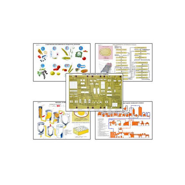 Купить Плакаты ПРОФТЕХ "Сырье и материалы хлебопекарного производства" (20 пл, винил, 70х100) в Иркутске в компании Зеон