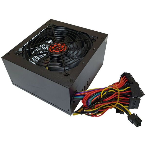 Блоки питания: Блок питания Ginzzu SB500 ATX 500W, 120mm, 24+4pin, 3xSATA, 3xMolex, Black OEM фотографии