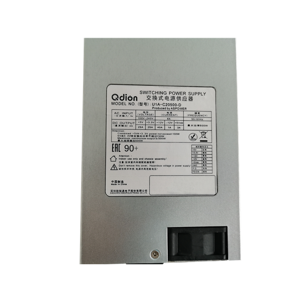 Купить Блок питания серверный Q-Dion U1A-C20500-D 1U Single Server Power 500W Efficiency 80 Plus Silver, Cable connector: C14 [99SAC20500I1170110], картинка № 2 в Иркутске в компании Зеон