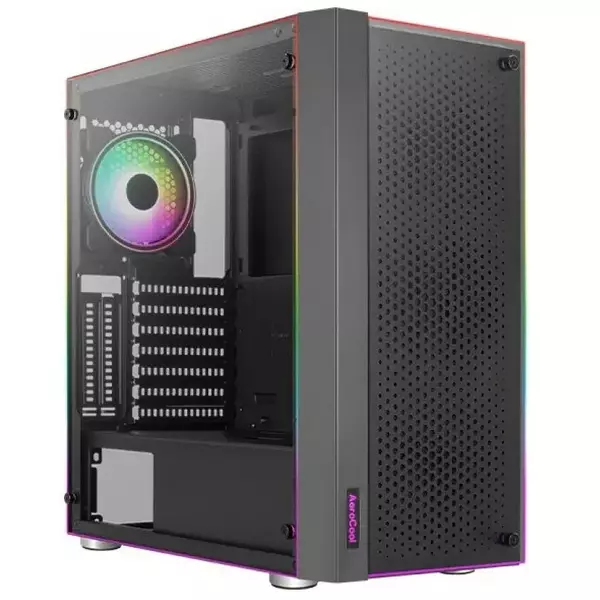 Купить Корпус AeroCool Skribble-G-BK-v1 черный MidiTower без БП, ATX, 2x120mm, 2xUSB3.0, bott PSU [4711099472888] в Иркутске в компании Зеон