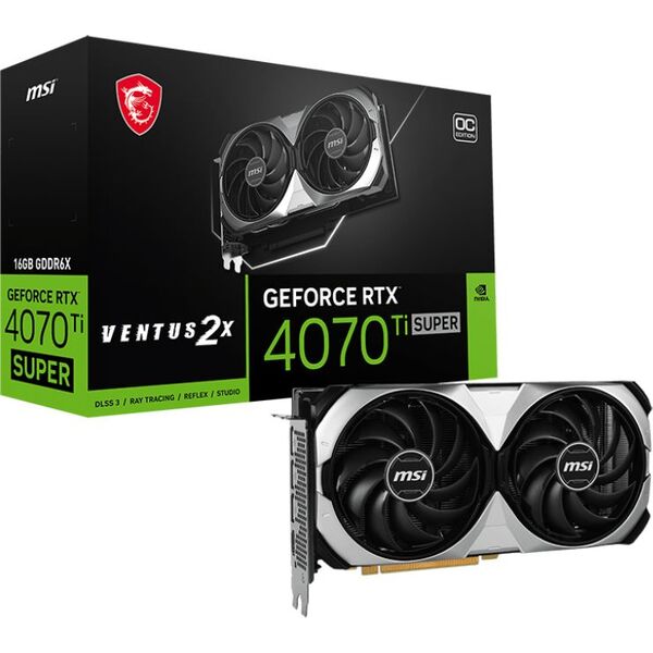 Купить Видеокарта MSI GeForce RTX 4070TI Super 16Gb PCI-E 4.0 256bit GDDR6X 2640/21000 HDMIx1 DPx3 HDCP RTL [RTX 4070 TI SUPER16GVENTUS2XOC], картинка № 3 в Иркутске в компании Зеон