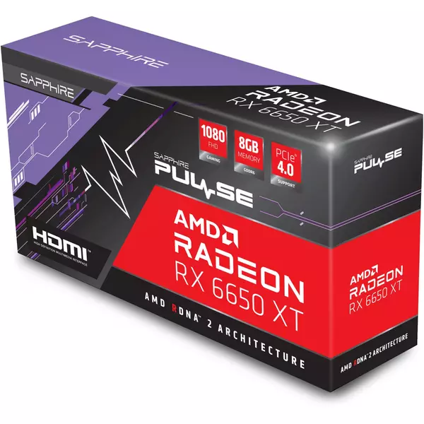 Купить Видеокарта Sapphire Radeon RX 6650XT PULSE GAMING OC 8Gb PCI-E 4.0 128bit GDDR6 2410/17500 HDMIx1 DPx3 HDCP RTL [11319-07-20G], картинка № 5 в Иркутске в компании Зеон