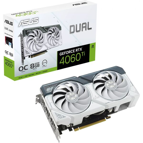 Купить Видеокарта Asus GeForce RTX 4060TI 8Gb PCI-E 4.0 128bit GDDR6 2565/18000 HDMIx1 DPx3 HDCP RTL [DUAL-RTX4060TI-O8G-WHITE], картинка № 7 в Иркутске в компании Зеон