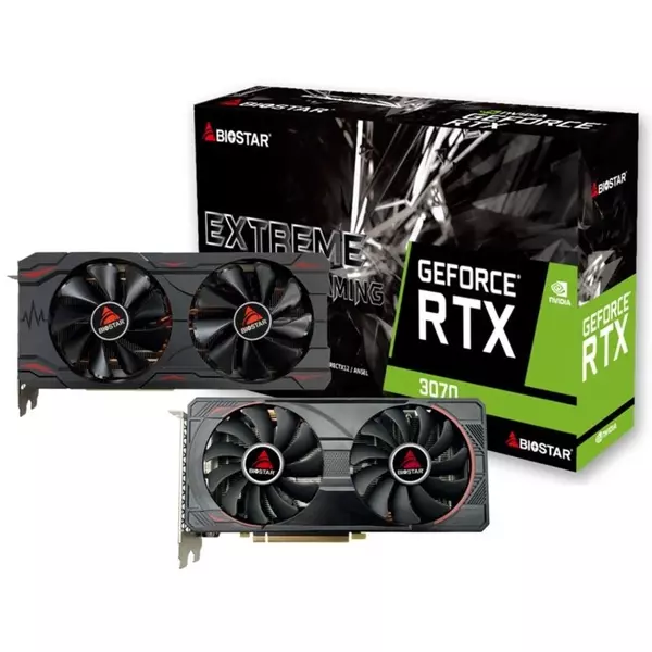 Купить Видеокарта BioStar GeForce RTX 3070 8Gb PCI-E 4.0 256bit GDDR6 1500/14000 HDMIx1 DPx3 HDCP RTL (RTX3070-8GB LHR) [VN3706RM82], картинка № 2 в Иркутске в компании Зеон