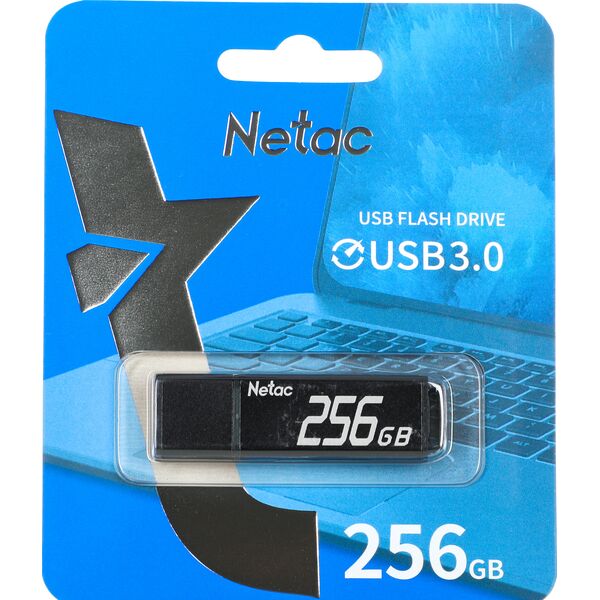 Купить Флеш-диск Netac 256Gb USB3.0 серый [NT03U351N-256G-30BK], картинка № 3 в Иркутске в компании Зеон