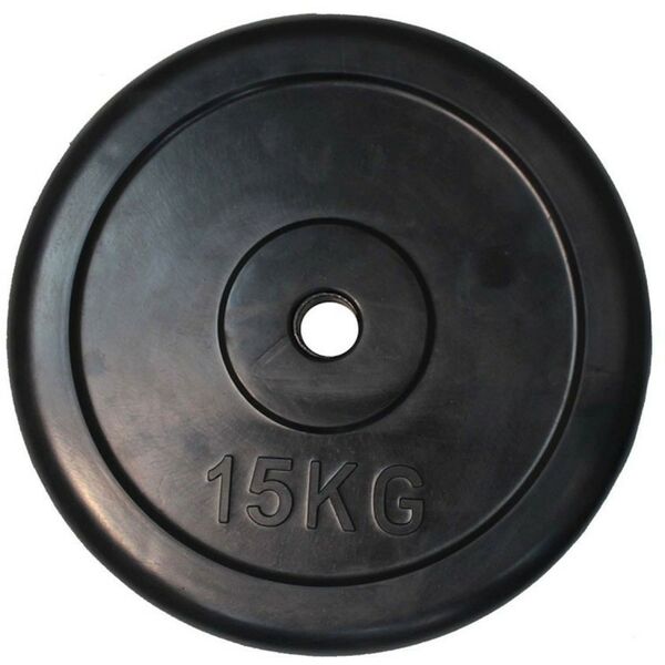 Диски d 25:  Диск обрезиненный Classic черный D26 мм PROFI-FIT 15 кг фотографии