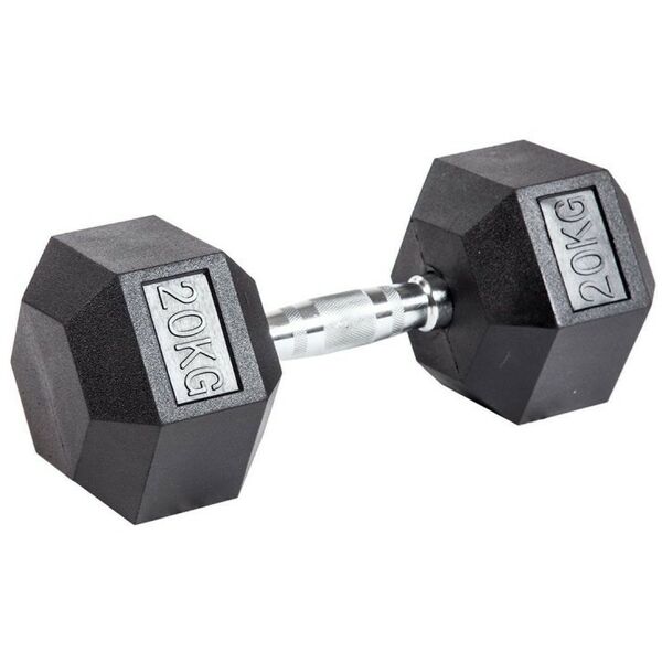 Гантели:  Гантель гексагональная обрезиненная PROFI-FIT 20 кг фотографии