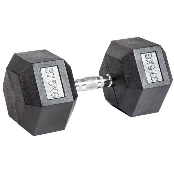 Гантели:  Гантель гексагональная обрезиненная PROFI-FIT 37,5 кг фотографии